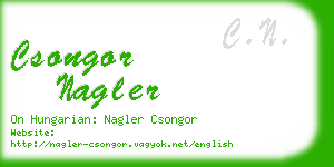 csongor nagler business card